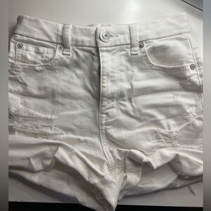 American Eagle White Jean Shorts